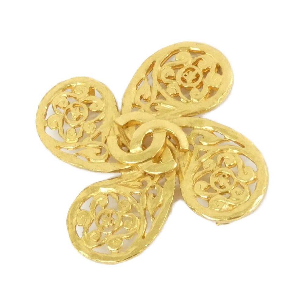 CHANEL Authentic Gold Brooch